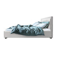 Load image into Gallery viewer, Artiss Bed Frame King Size Gas Lift White TIYO
