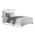 Load image into Gallery viewer, Artiss Bed Frame King Single Size Gas Lift White TIYO
