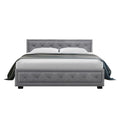 Load image into Gallery viewer, Artiss Bed Frame Queen Size Gas Lift Grey TIYO
