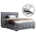 Load image into Gallery viewer, Artiss Bed Frame King Single Size Gas Lift Storage Mattress Base Wooden Grey
