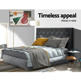 Load image into Gallery viewer, Double Size Bed Head Headboard Bedhead Fabric Frame Base CAPPI Charcoal
