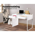 Load image into Gallery viewer, Emily Metal Desk with 2 Drawers - White
