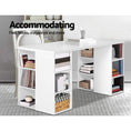 Load image into Gallery viewer, Emily 3 Level Desk with Storage & Bookshelf - White
