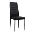 Load image into Gallery viewer, Artiss Set of 4 Dining Chairs PVC Leather - Black
