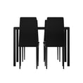 Load image into Gallery viewer, Artiss Dining Chairs and Table Dining Set 4 Chair Set Of 5 Wooden Top Black
