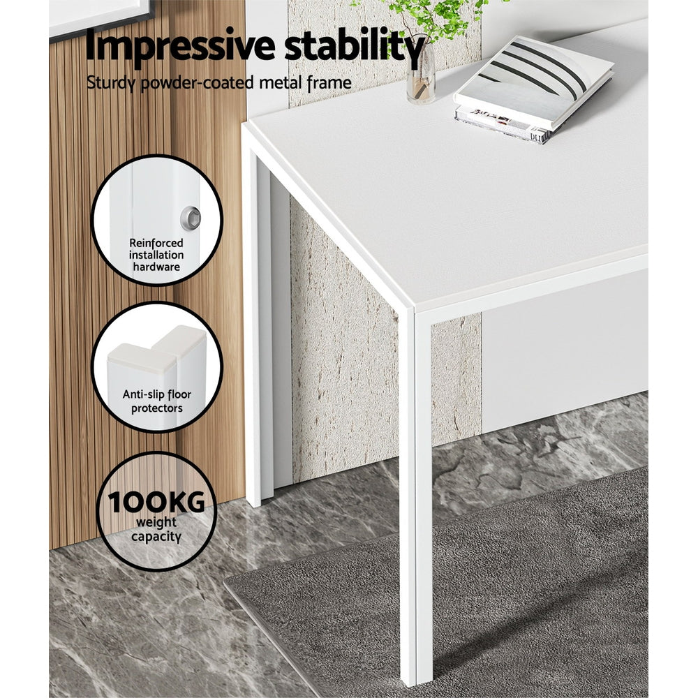 Emily Dining Chairs and Table Dining Set 6 Chair Set Of 7 Wooden Top White