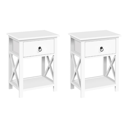 Artiss Set of 2 Bedside Tables Drawers Side Table Nightstand Lamp Chest Unit Cabinet