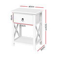 Load image into Gallery viewer, Artiss Set of 2 Bedside Tables Drawers Side Table Nightstand Lamp Chest Unit Cabinet
