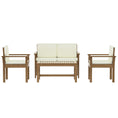 Load image into Gallery viewer, Gardeon Outdoor Sofa Set 4-Seater Acacia Wood Lounge Setting Table Chairs
