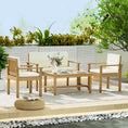 Load image into Gallery viewer, Gardeon Outdoor Sofa Set 4-Seater Acacia Wood Lounge Setting Table Chairs
