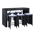 Load image into Gallery viewer, Gardeon 7 Piece Outdoor Dining Table Set - Black
