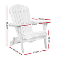 Load image into Gallery viewer, Gardeon Outdoor Furniture Adirondack Chairs Beach Chair Lounge Wooden Patio Garden
