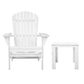 Load image into Gallery viewer, Gardeon 3 Piece Outdoor Adirondack Beach Chair and Table Set - White
