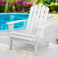 Load image into Gallery viewer, Gardeon Outdoor Sun Lounge Beach Chairs Table Setting Wooden Adirondack Patio - White
