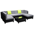 Load image into Gallery viewer, Gardeon 7PC Sofa Set Outdoor Furniture Lounge Setting Wicker Couches Garden Patio Pool
