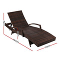 Load image into Gallery viewer, Gardeon Outdoor Sun Lounge - Brown
