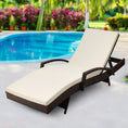 Load image into Gallery viewer, Gardeon Outdoor Sun Lounge - Brown
