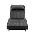 Load image into Gallery viewer, Gardeon Outdoor Wicker Sun Lounge - Black
