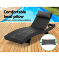 Load image into Gallery viewer, Gardeon Outdoor Wicker Sun Lounge - Black
