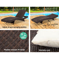 Load image into Gallery viewer, Gardeon Outdoor Wicker Sun Lounge - Brown
