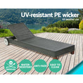 Load image into Gallery viewer, Gardeon Sun Lounge Wicker Lounger Day Bed Wheel Patio Outdoor Furniture Setting
