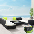 Load image into Gallery viewer, Gardeon 11PC Sofa Set with Storage Cover Outdoor Furniture Wicker
