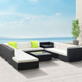 Load image into Gallery viewer, Gardeon 11PC Outdoor Furniture Sofa Set Wicker Garden Patio Lounge
