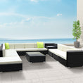 Load image into Gallery viewer, Gardeon 12PC Outdoor Furniture Sofa Set Wicker Garden Patio Lounge
