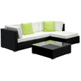 Load image into Gallery viewer, Gardeon 5PC Outdoor Furniture Sofa Set Wicker Garden Patio Pool Lounge
