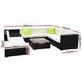 Load image into Gallery viewer, Gardeon 9PC Sofa Set with Storage Cover Outdoor Furniture Wicker
