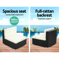 Load image into Gallery viewer, 2PC Gardeon Outdoor Furniture Sofa Set Wicker Rattan Garden Lounge Chair Setting
