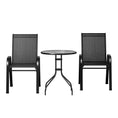 Load image into Gallery viewer, Gardeon Outdoor Furniture 3PC Table and chairs Stackable Bistro Set Patio Coffee
