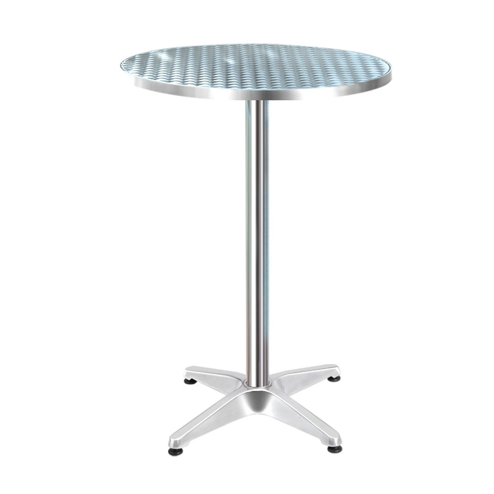 Bar Side Table Adjustable Hight Indoor Outdoor Aluminum Round 70/110cm