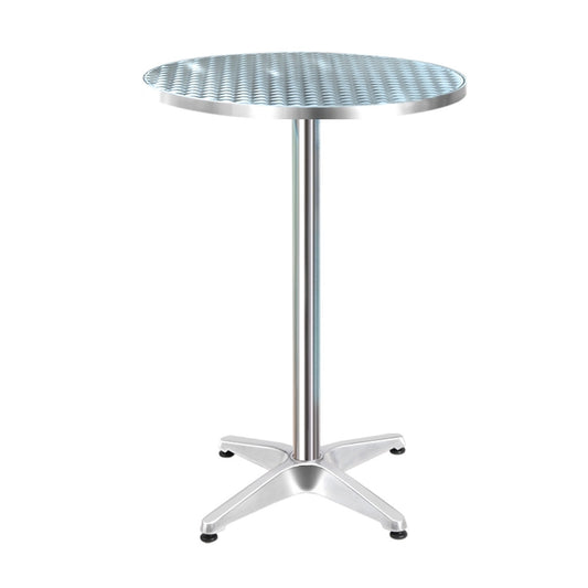 Bar Side Table Adjustable Hight Indoor Outdoor Aluminum Round 70/110cm