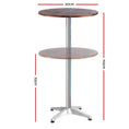 Load image into Gallery viewer, Outdoor Bar Table Furniture Wooden Cafe Table Aluminium Adjustable Round Gardeon
