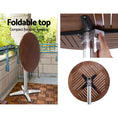 Load image into Gallery viewer, Outdoor Bar Table Furniture Wooden Cafe Table Aluminium Adjustable Round Gardeon
