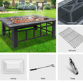 Load image into Gallery viewer, 3 in 1 Fire Pit BBQ Grill Table Ice Tray Heater Outdoors
