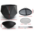 Load image into Gallery viewer, Concrete Look Fire Pit Bowl BBQ Heater Charcoal Wood Portable Grill Cooking Camping Outdoor
