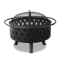Load image into Gallery viewer, 32" Steel Fire Pit Smoker BBQ Grill Heater Charcoal Wood Portable Outdoor
