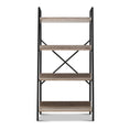 Load image into Gallery viewer, Artiss Bookshelf 4Tier Metal Bookcase Bookshelves Oak Book Shelf Display Storage
