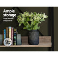 Load image into Gallery viewer, Artiss Bookshelf 4Tier Metal Bookcase Bookshelves Oak Book Shelf Display Storage
