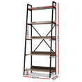 Load image into Gallery viewer, Artiss Bookshelf 5Tier Metal Bookcase Bookshelves Oak Book Shelf Display Storage
