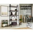 Load image into Gallery viewer, Emily Bookshelf 5Tier Metal Bookcase Bookshelves Oak Book Shelf Display Storage
