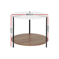 Load image into Gallery viewer, Artiss Coffee Table Side Table Round White Cedric
