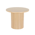 Load image into Gallery viewer, Artiss Coffee Table Round Side Table Fluted Base PIIA
