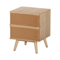 Load image into Gallery viewer, Artiss Bedside Table Rattan Side End Table 2 Drawers Nightstand Bedroom Storage

