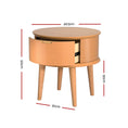 Load image into Gallery viewer, Artiss Bedside Table Curved Drawers Side End Table Nightstand Legs Bedroom Oak
