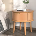 Load image into Gallery viewer, Artiss Bedside Table Curved Drawers Side End Table Nightstand Legs Bedroom Oak
