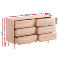 Load image into Gallery viewer, Artiss 6 Chest of Drawers Cabinet Dresser Table Tallboy Storage Bedroom Pine
