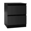 Load image into Gallery viewer, Artiss Bedside Tables Drawers Side Table Bedroom Furniture Nightstand Black Lamp
